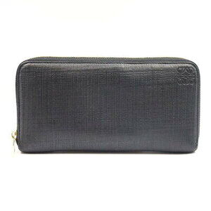 Loewe Round Zip Long Wallet Black AROUND B
